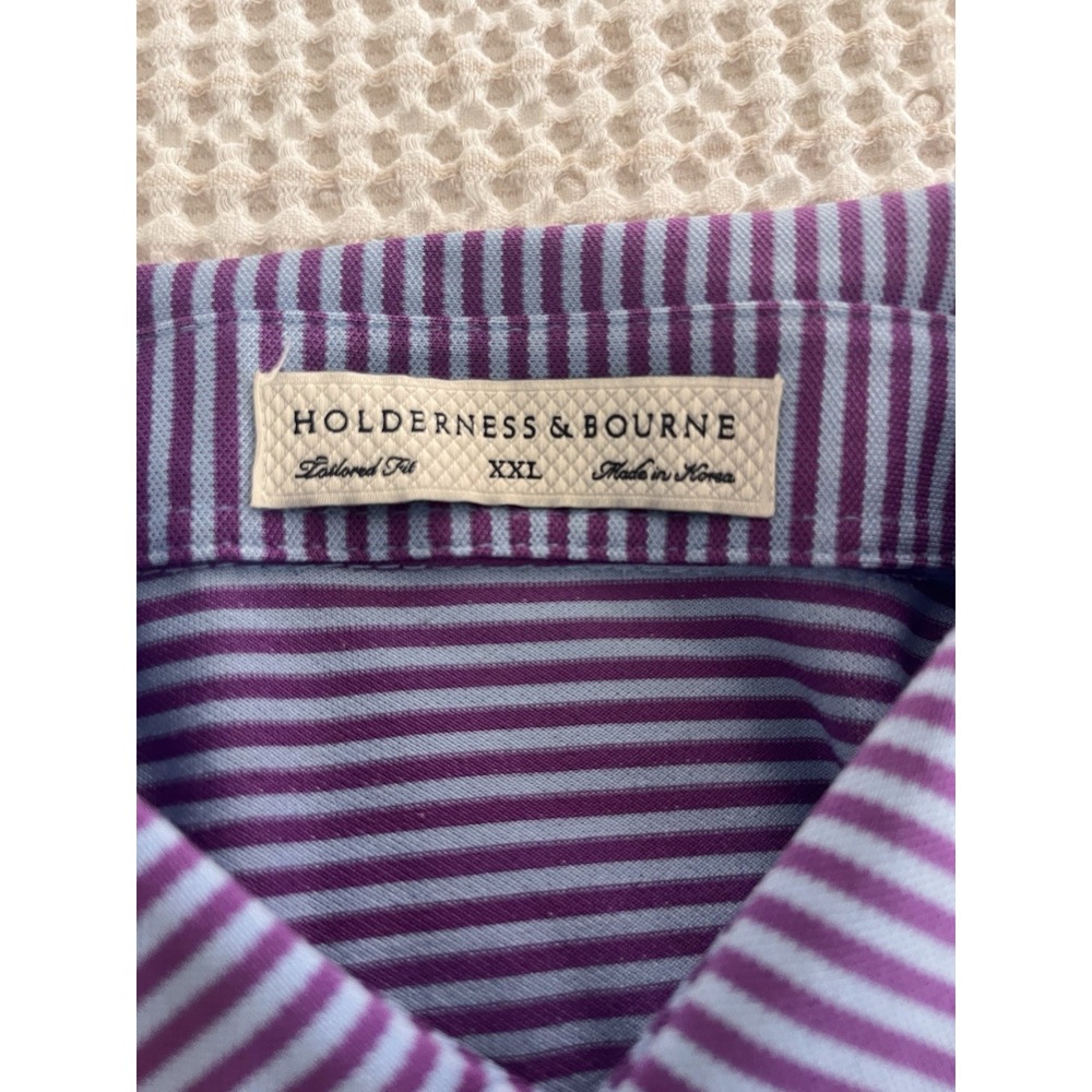 HOLDERNESS & BOURNE Shirt Old Course St Andrews Links Polo Golf Men XXL Read - Picture 4 of 9
